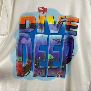 Anvil Medium Dive Deep Ocean Diving Nature Graphic Tee Shirt Fish Dolphin